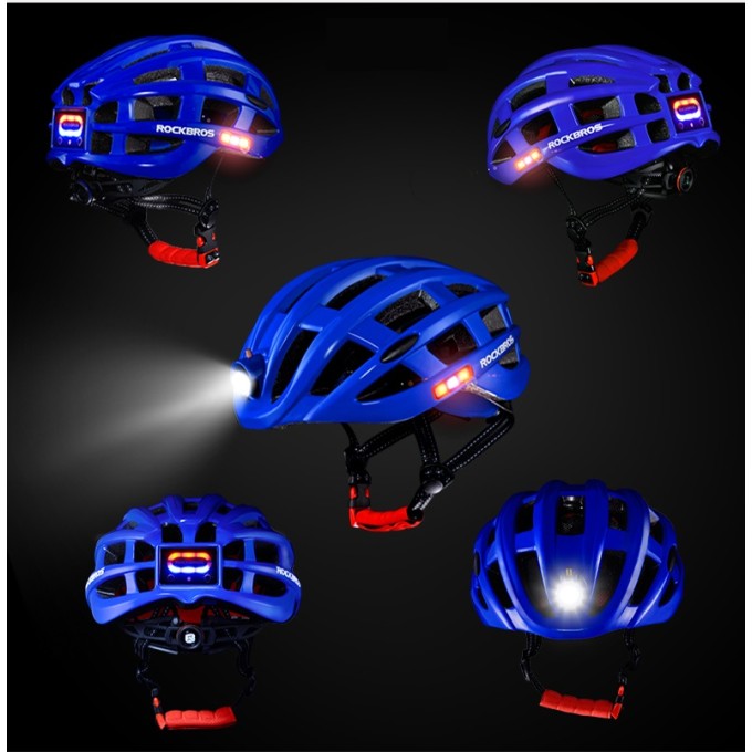 Helm AERIUM ROCKBROS Ultralight met LED-zaklamp zwart