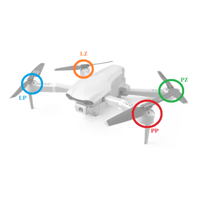 Reserve arm met motor voor AERIUM 4DRC F3 drone