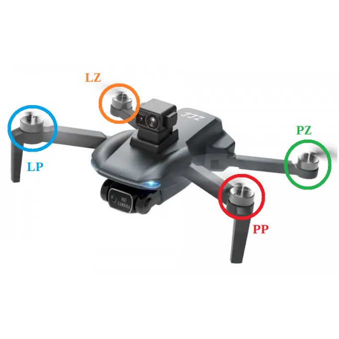 Reserve arm met motor voor AERIUM MAX 108 LASER drone