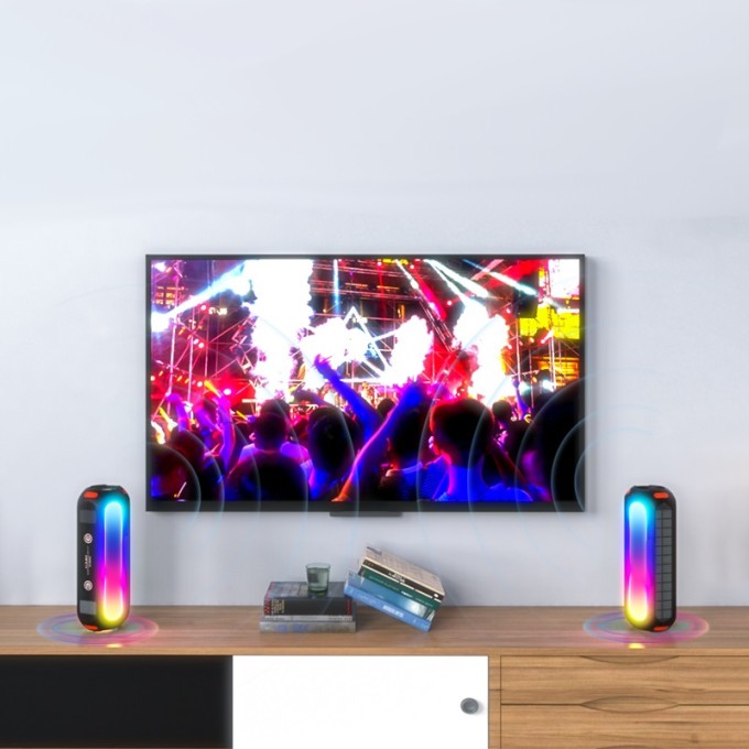 Draagbare Bluetooth-luidspreker met zonnepaneel AERIUM T5000 LED TWS