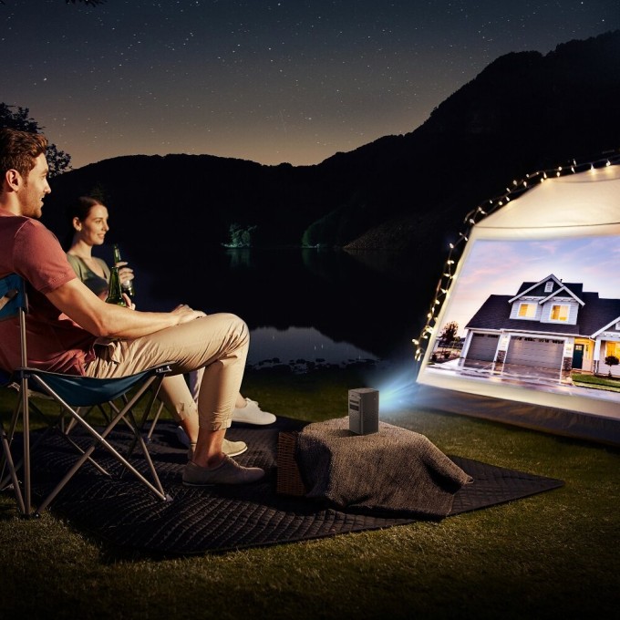 Mini Draagbare Projector met Batterij AERIUM P8000 DLP Wi-Fi Super Bass