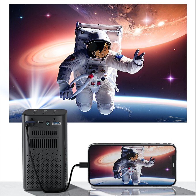 Mini Draagbare Projector met Batterij AERIUM P8000 DLP Wi-Fi Super Bass