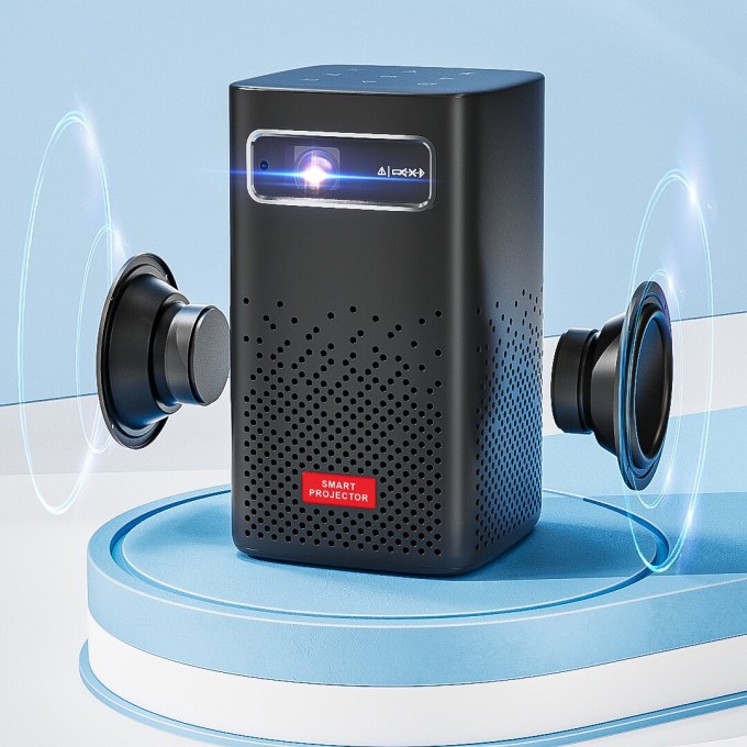 Mini Draagbare Projector met Batterij AERIUM P8000 DLP Wi-Fi Super Bass