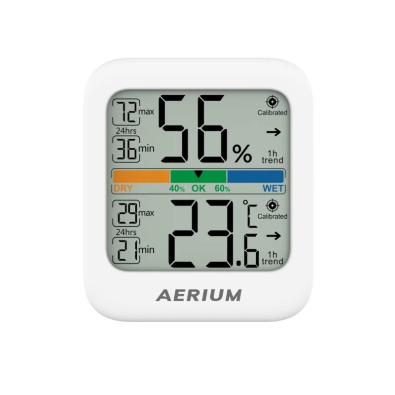 Lucht temperatuur- en vochtigheidsmonitor AERIUM T33 DUAL