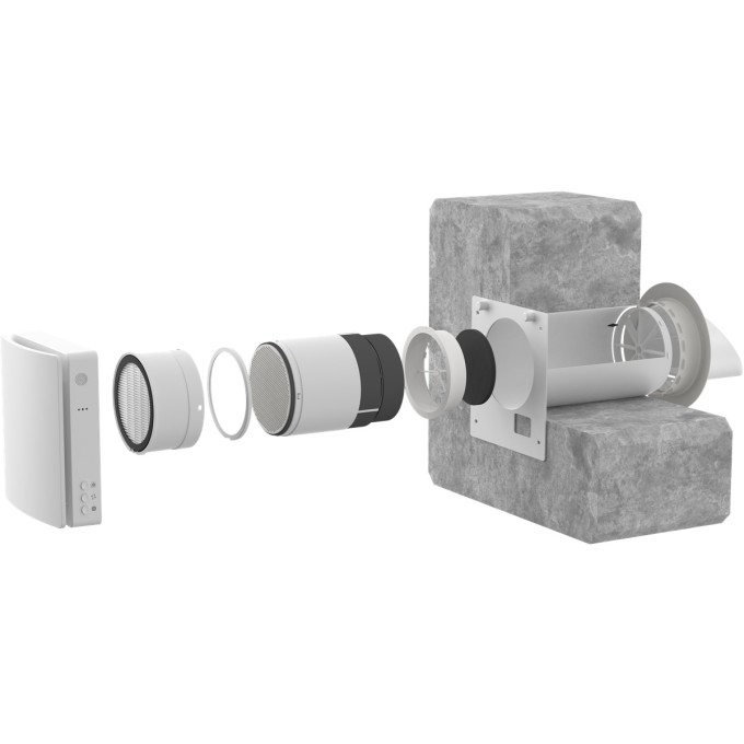Decentrale warmteterugwinning AERIUM FreshPair+ H60P met vochtsensor Decentrale warmteterugwinning AERIUM FreshPair+ H60P met vochtsensor