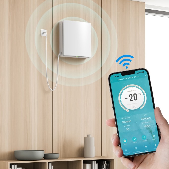 Decentrale warmteterugwinning AERIUM FreshPair+ C60P met CO2-sensor Decentrale warmteterugwinning AERIUM FreshPair+ C60P met CO2-sensor